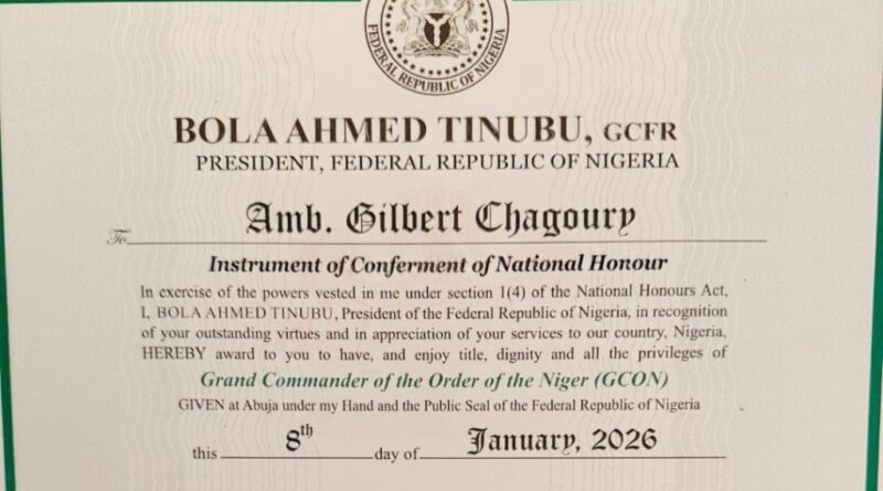 Tinubu confers GCON on Lebanese-Nigerian businessman Gilbert Chagoury