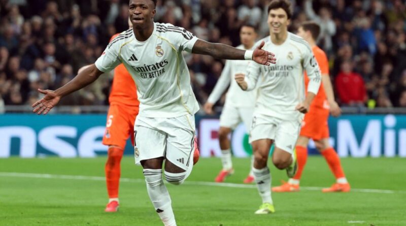 Vinicius bags brace as Real Madrid take La Liga lead