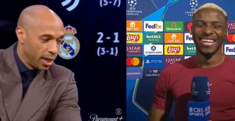 Thierry Henry and Victor Osimhen