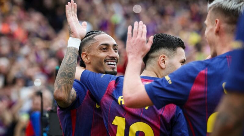 Raphinha bags hat-trick as Barcelona thrash Sevilla 5-2