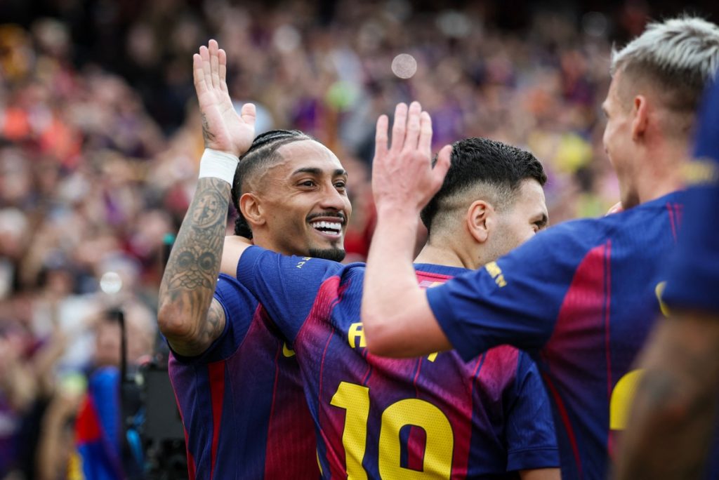 Raphinha bags hat-trick as Barcelona thrash Sevilla 5-2