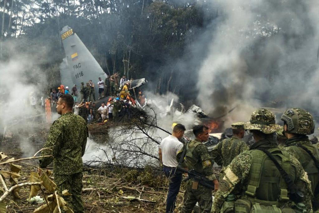 Eight killed, over 80 injured in Colombian military plane crash