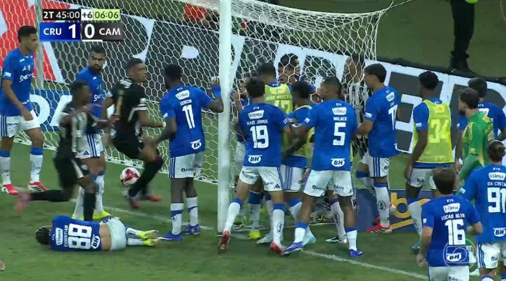 Chaos in Brazil football final as 23 players see red