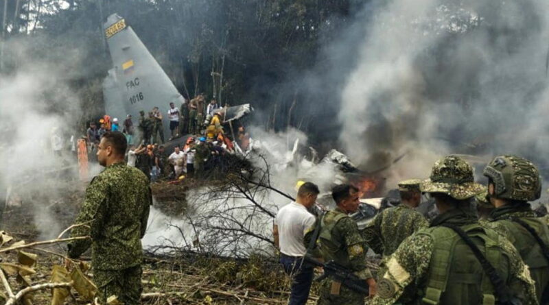 Colombia military says 80 troops believed dead in plane crash