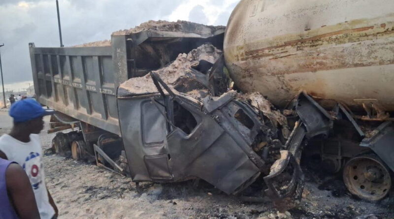 Two burnt to death in Lekki-Epe tanker, tipper collision