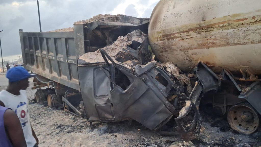 Two burnt to death in Lekki-Epe tanker, tipper collision