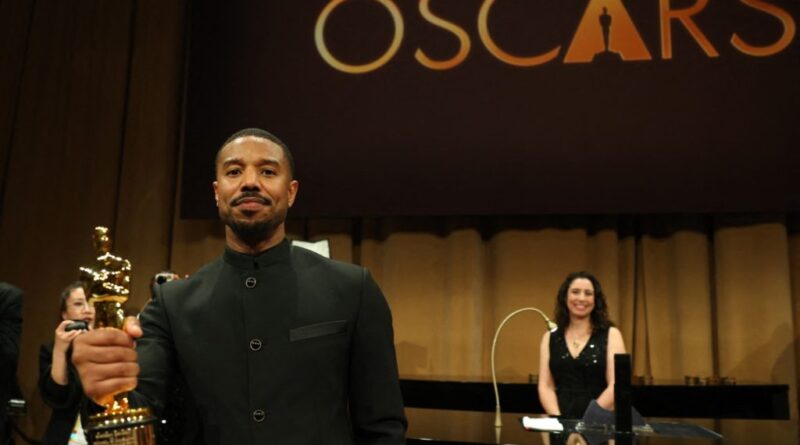 Michael B. Jordan pays emotional tribute after winning first Oscar with Sinners