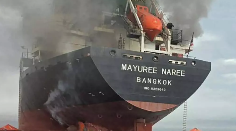 Three crew ‘believed trapped’ aboard Thai ship attacked in Gulf