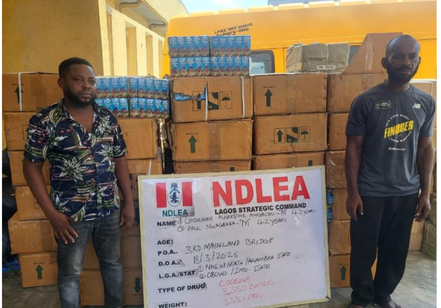 NDLEA foils shipment of opioids, meth hidden in carton walls, winter jackets