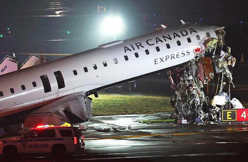 Two pilots killed, dozens injured as Air Canada plane collides with fire truck