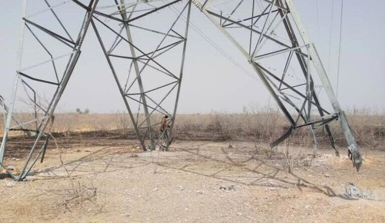 Vandals knock down tower T99 along Ughelli/Benin 330KV transmission line