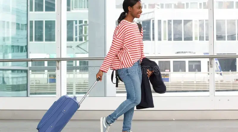 Woman travelling alone
