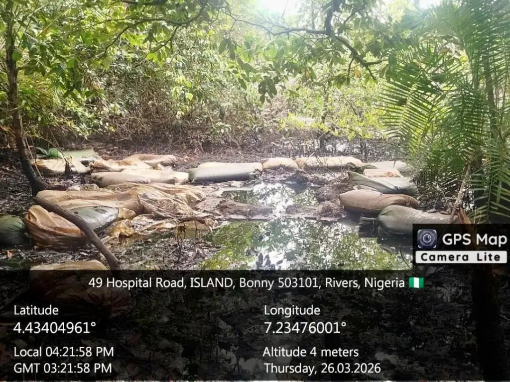 Navy dismantles illegal refinery in Rivers, recovers stolen crude