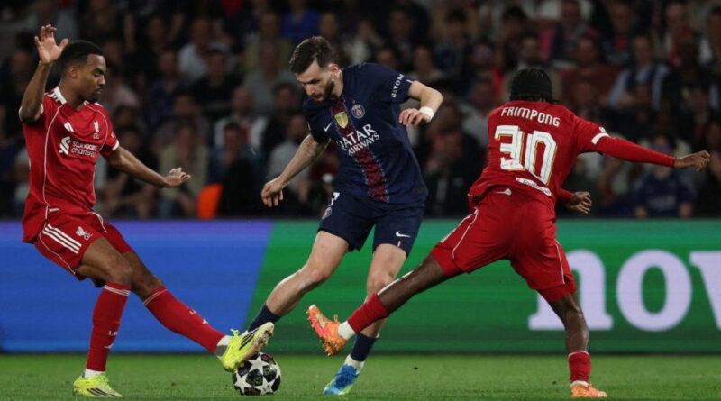 PSG beat Liverpool 2-0 in Champions League quarter-final first leg