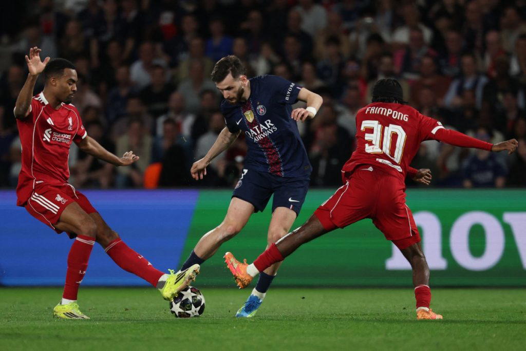 PSG beat Liverpool 2-0 in Champions League quarter-final first leg