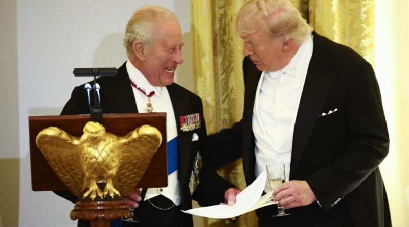 ‘You’d be speaking French’ – King Charles roasts Trump at state dinner