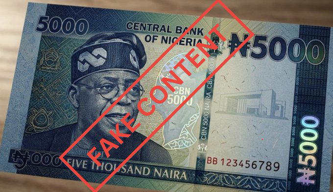 Viral N5,000 note featuring Tinubu is fake — CBN