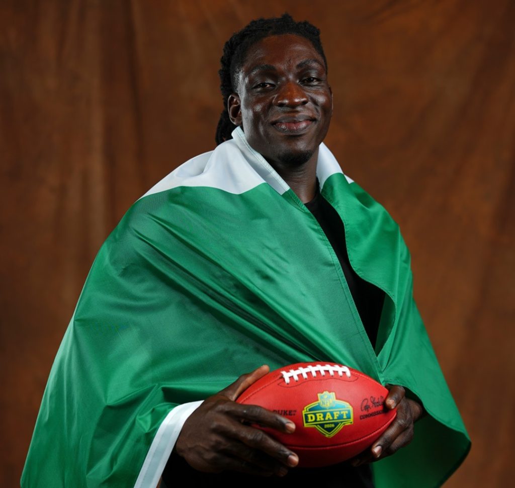 Meet Nigeria’s Uar Bernard, first African pathway player drafted in NFL