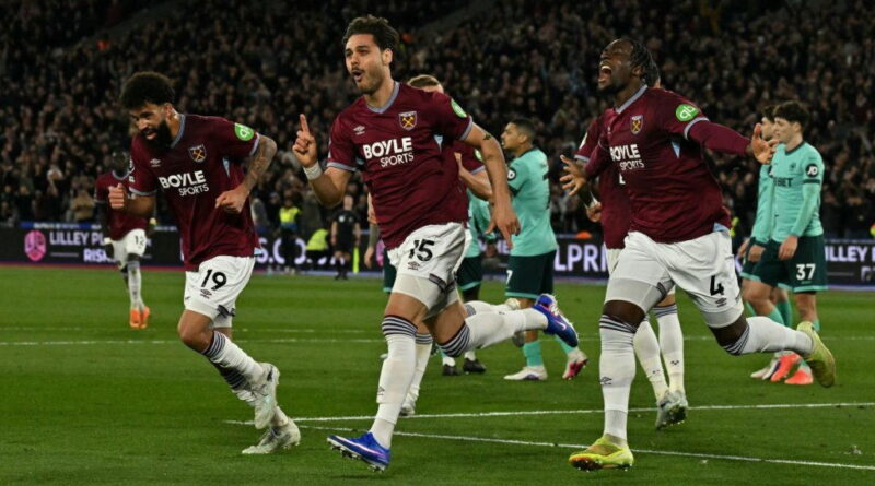 EPL: West Ham beat Wolves to send Spurs into relegation zone