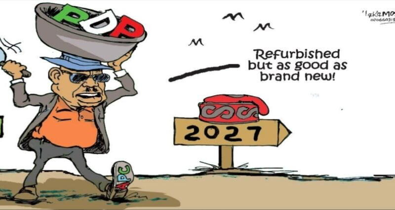 Cartoon: ‘Bend down select, sorry, come and elect’