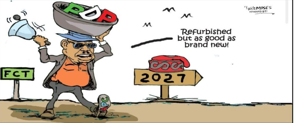 Cartoon: ‘Bend down select, sorry, come and elect’