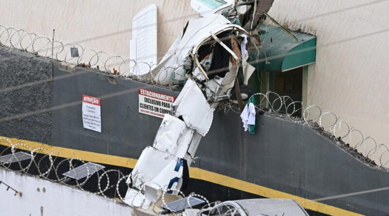 Small aircraft crashes into building in Brazil, killing two