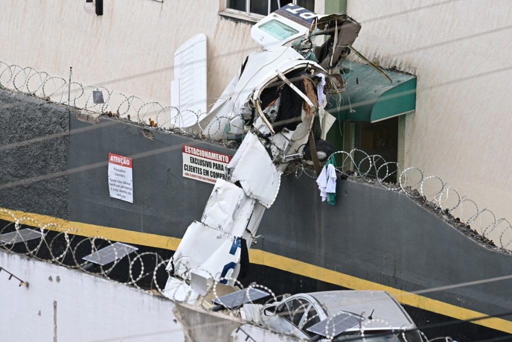 Small aircraft crashes into building in Brazil, killing two