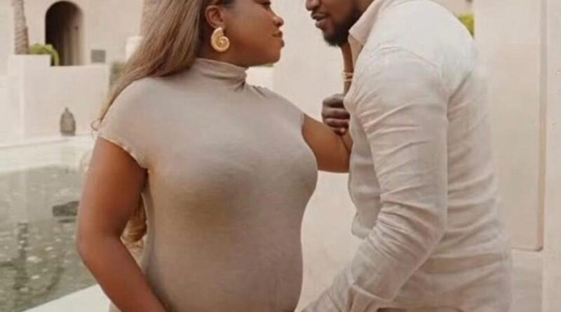 ‘She’s here’ – Veekee James, husband welcome baby girl