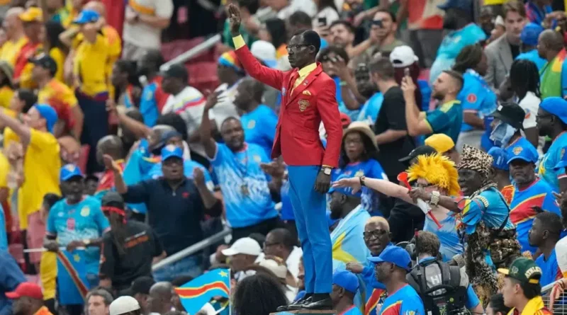 Photos: DR Congo statue fan makes World Cup debut in Colombia clash
