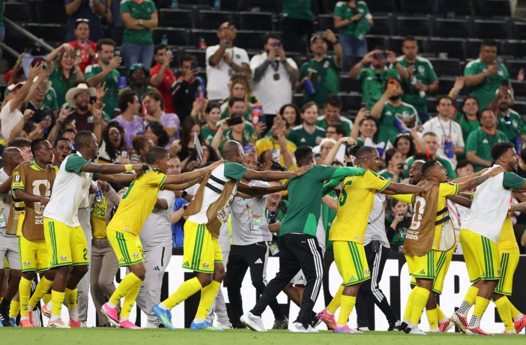 South Africans celebrate in the streets after World Cup advance