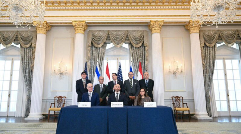 Lebanon, Israel and US sign trilateral framework pact