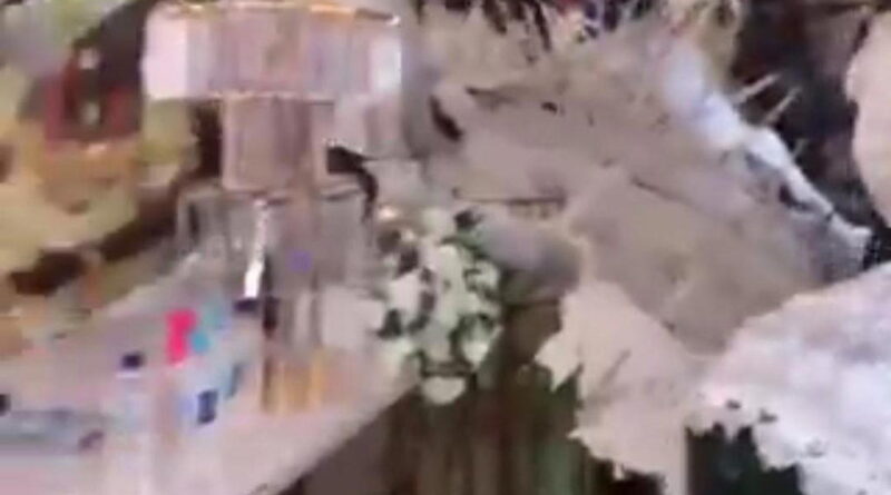 Video: POP ceiling collapses during wedding reception in Warri
