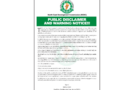Public Disclaimer And Warning Notice!!!