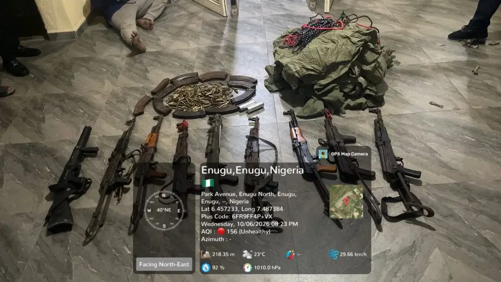 Troops uncover suspected IPOB/ESN safe house in Enugu, recover arms