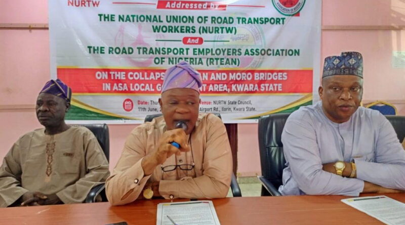 Kwara Transport Unions threaten mass action over collapsed Oko-Olowo, Ohan Bridges