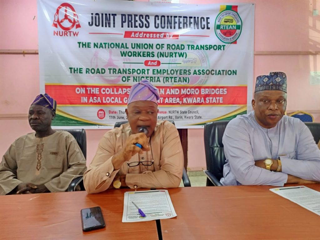 Kwara Transport Unions threaten mass action over collapsed Oko-Olowo, Ohan Bridges