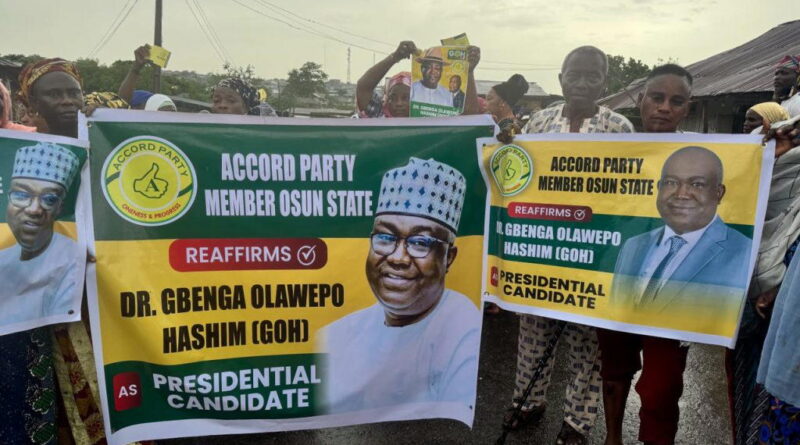 Accord leaders in Osun reaffirm Olawepo-Hashim’s 2027 Presidential bid