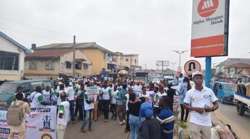 June 12: Civil society coalition protest against insecurity in Osun