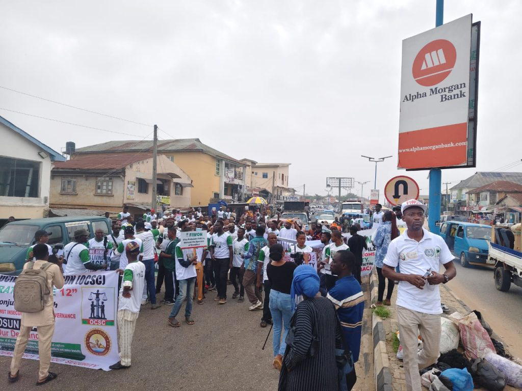 June 12: Civil society coalition protest against insecurity in Osun