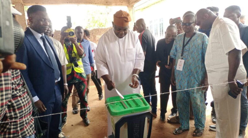 Ex-Governor Ugwuanyi votes, commends peaceful conduct of electorate