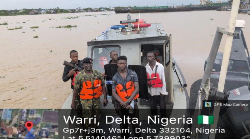 Navy rescues three from capsized boat in Warri