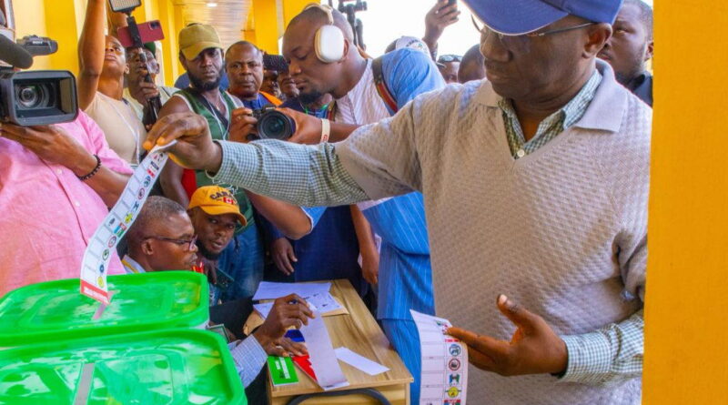 ‘Our people interested in choosing leaders’ – Okpebholo commends voters’ turnout in Edo LG election