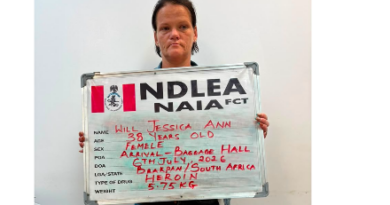 NDLEA arrests South African woman for heroin trafficking