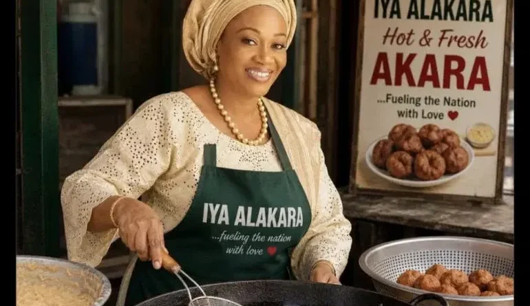 Tinubu media centre shares AI image of first lady selling akara