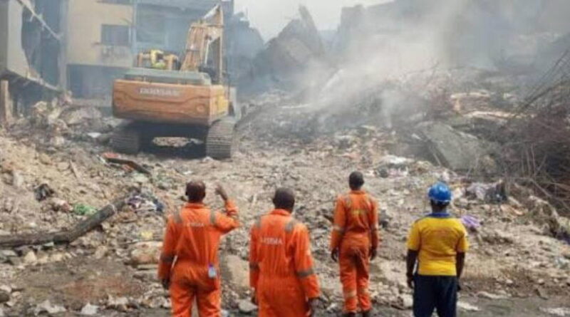 Lagos begins controlled demolition of fire-damaged Martins Street building