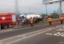 Just in: Panic as gas tanker catches fire in Lagos