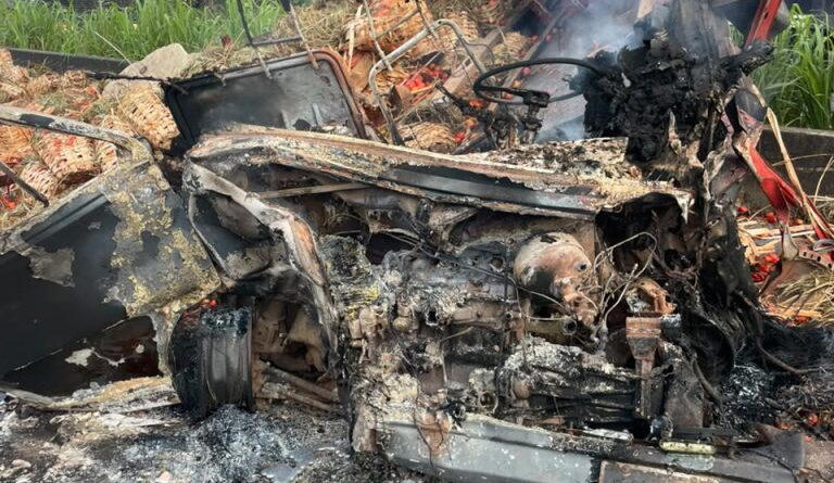 Two killed as truck, bus collide, burst into flames in Ogun