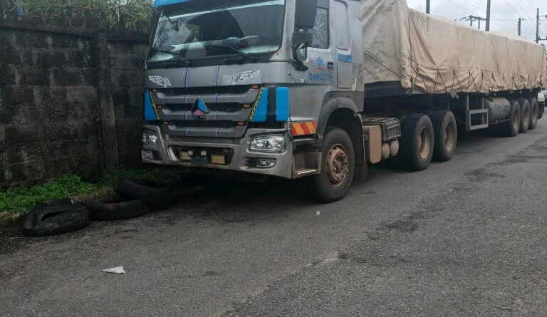 Conflicting accounts as truck crushes tricycle passenger to death in Yenagoa