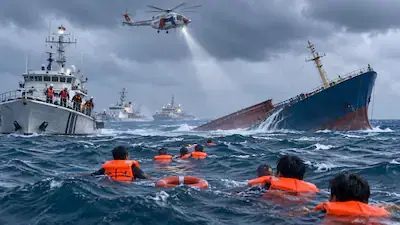 23 missing after Vietnamese ship sinks in South China Sea