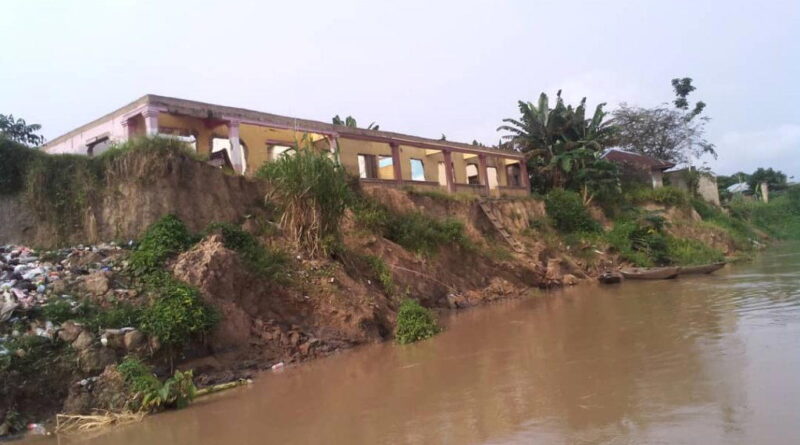 School on the brink before it was finally swallowed by the river Photos courtesy, ECARD
